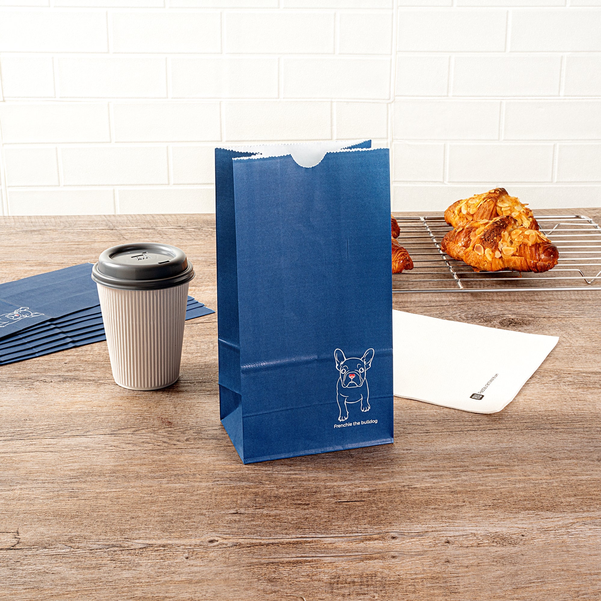 Bag Tek Frenchie Paper Bag - 4 lb - 5" x 3 1/4" x 9 1/2" - 100 count box