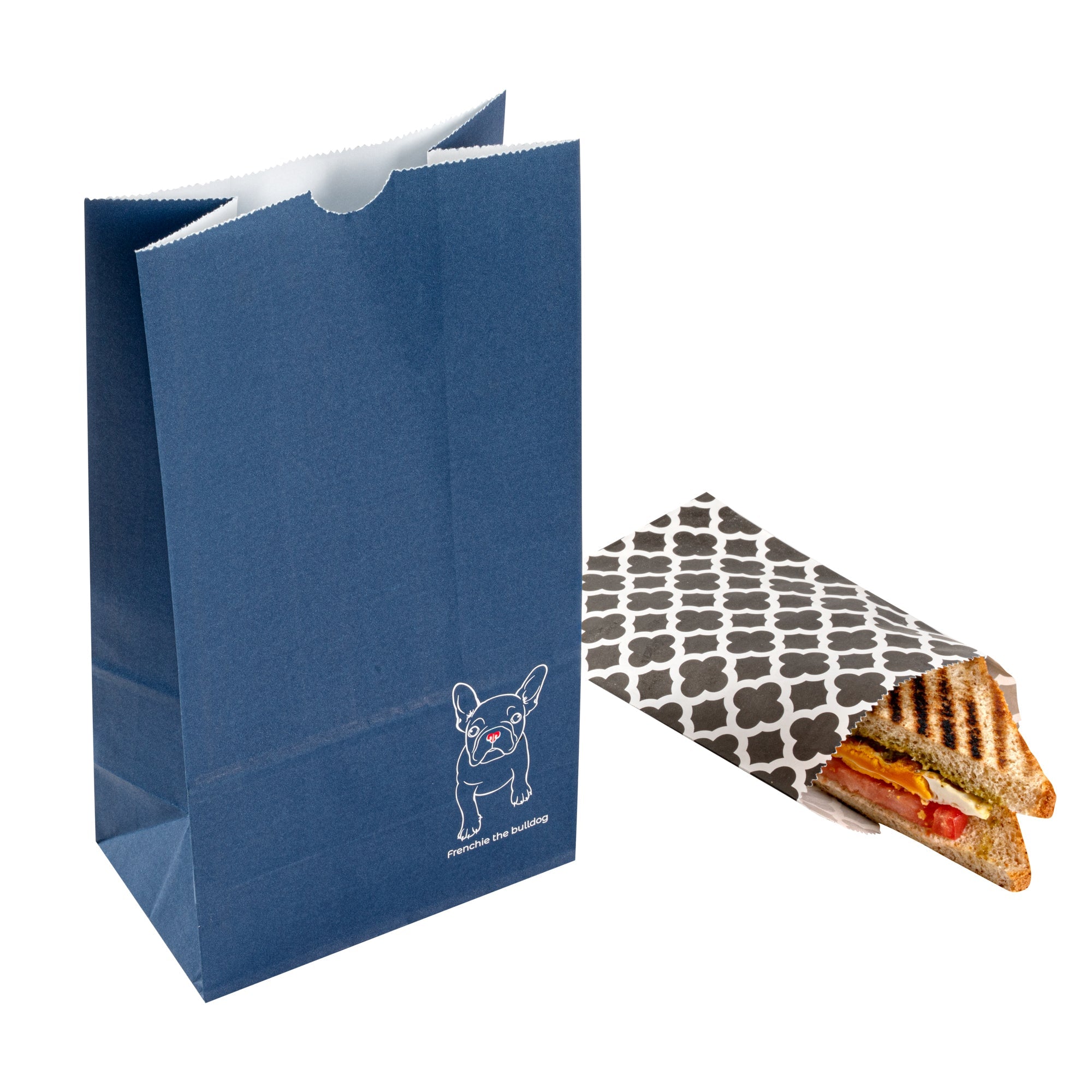 Bag Tek Frenchie Paper Bag - 6 lb - 6" x 3 1/2" x 10 3/4" - 100 count box
