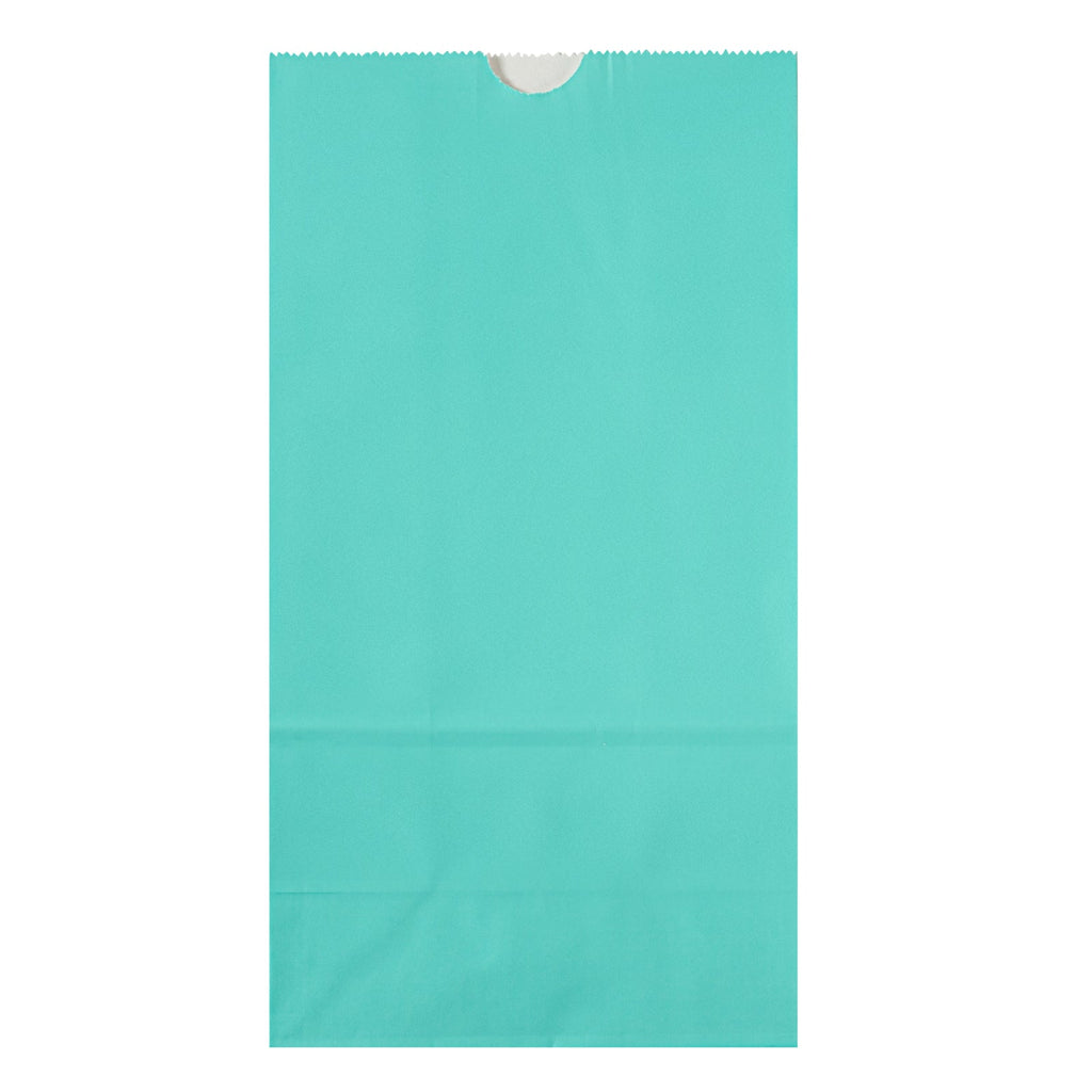 Bag Tek Turquoise Paper Bag - 6 lb - 6" x 3 1/2" x 10 3/4" - 100 count box