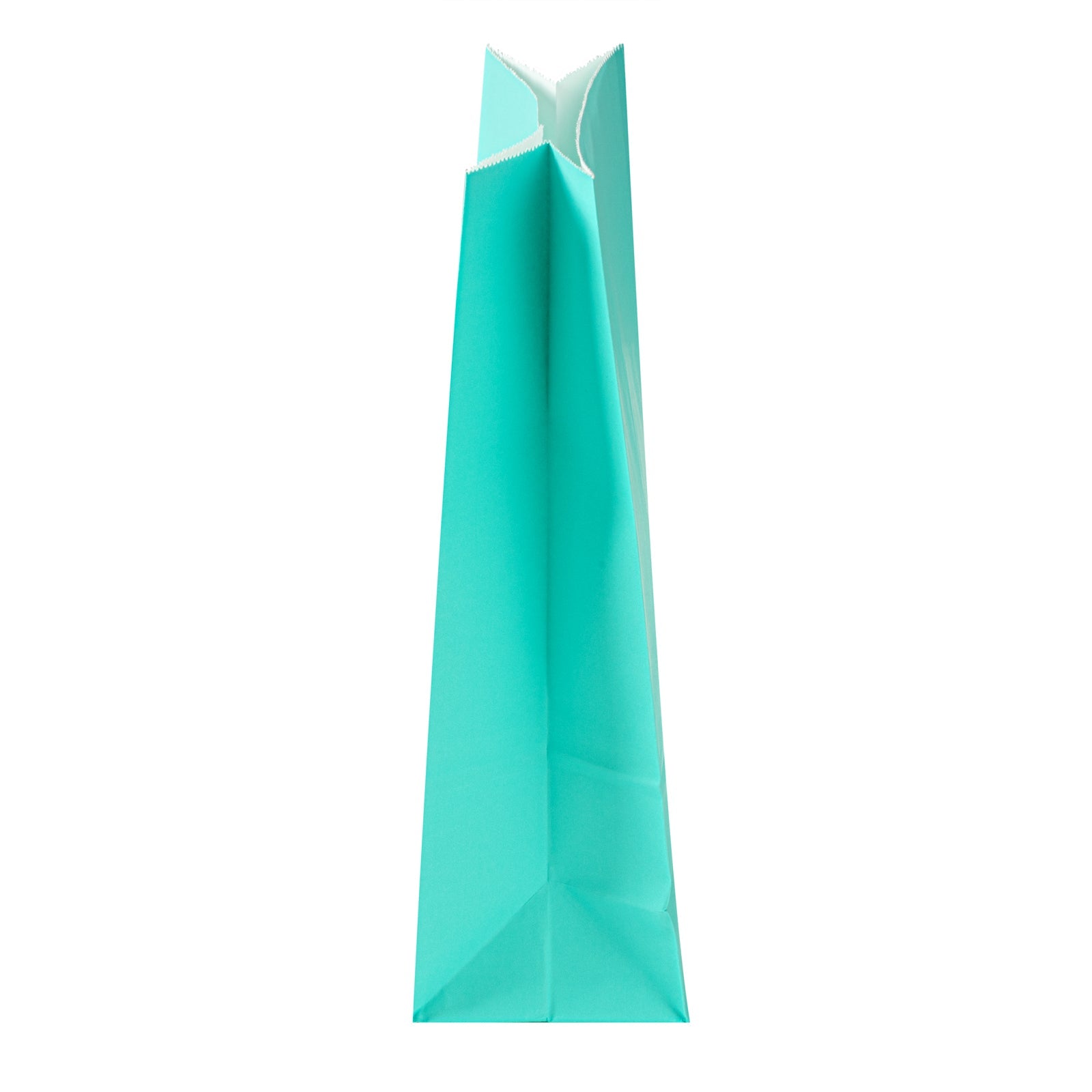 Bag Tek Turquoise Paper Bag - 6 lb - 6" x 3 1/2" x 10 3/4" - 100 count box