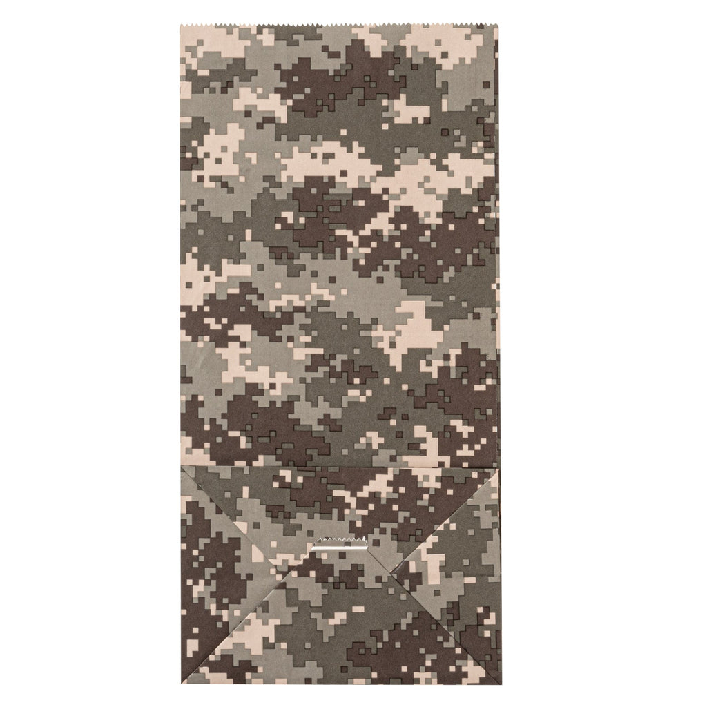Bag Tek Camouflage Paper Bag - 8 lb - 6" x 4" x 11 3/4" - 100 count box