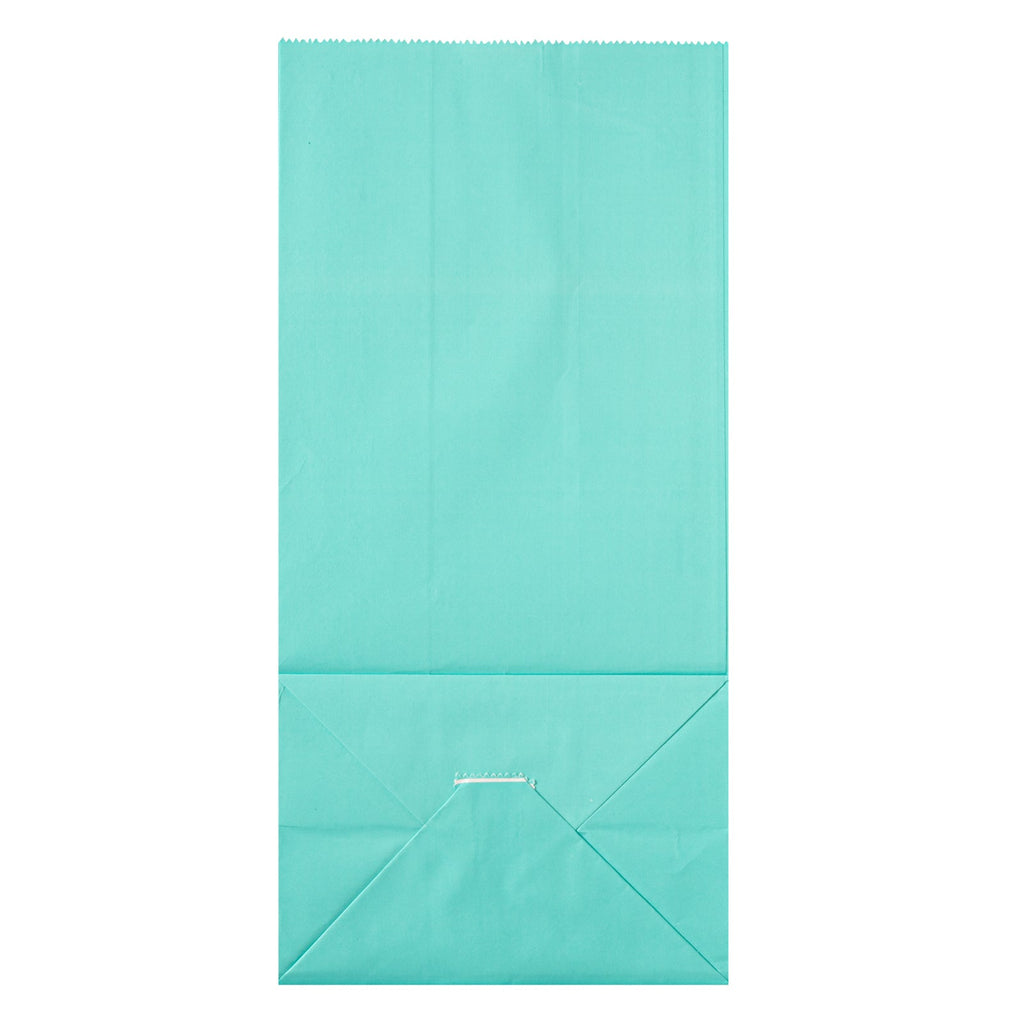 Bag Tek Turquoise Paper Bag - 8 lb - 6" x 4" x 11 3/4" - 100 count box