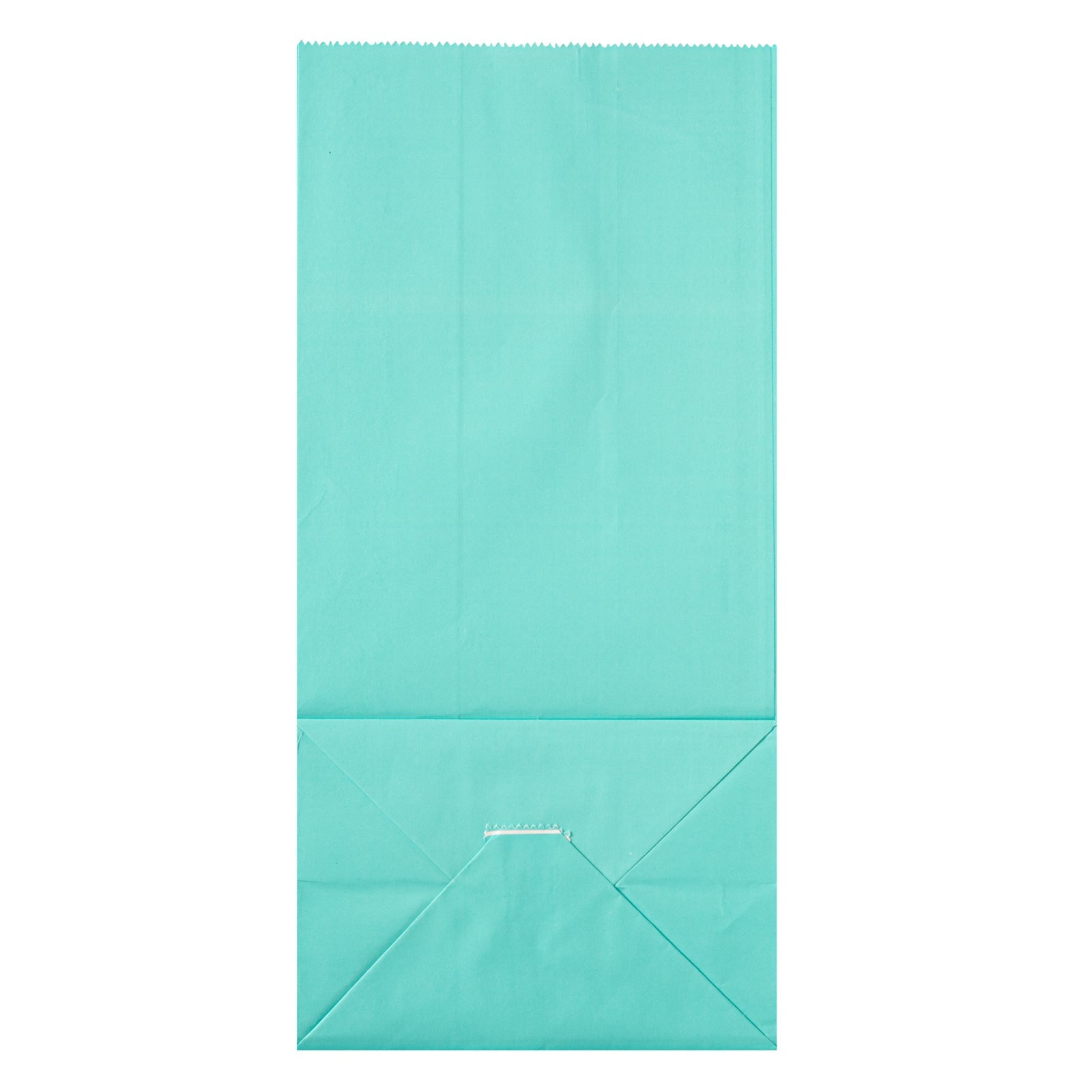Bag Tek Turquoise Paper Bag - 8 lb - 6" x 4" x 11 3/4" - 100 count box