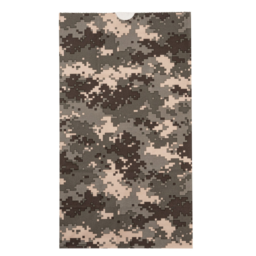 Bag Tek Camouflage Paper Bag - 12 lb - 7" x 4 1/4" x 12 1/2" - 100 count box