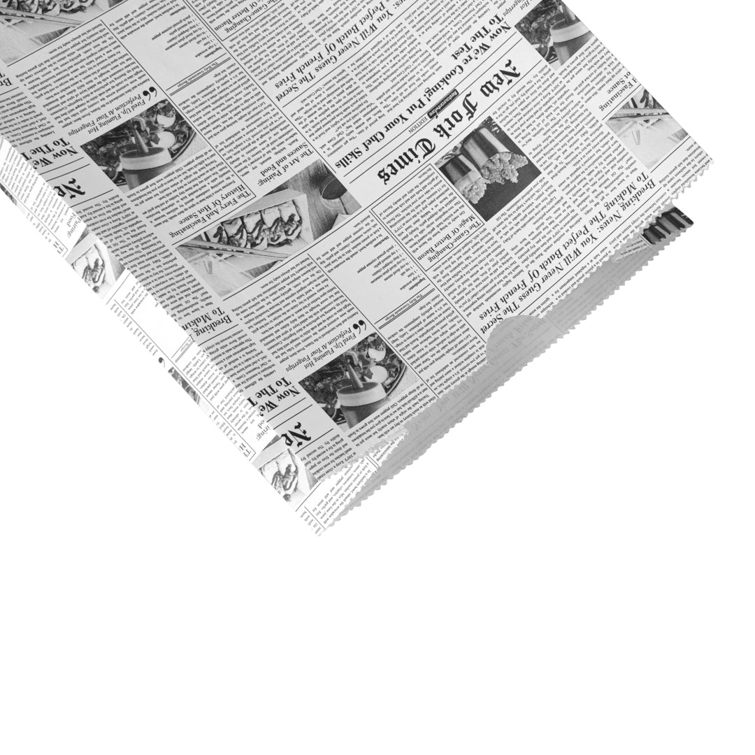 Bag Tek Newsprint Paper Bag - 12 lb - 7" x 4 1/4" x 12 1/2" - 100 count box