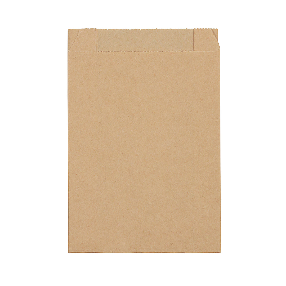 Bag Tek Kraft Paper French Fry / Snack Bag - 4 1/4" x 1 1/2" x 6 1/4" - 100 count box
