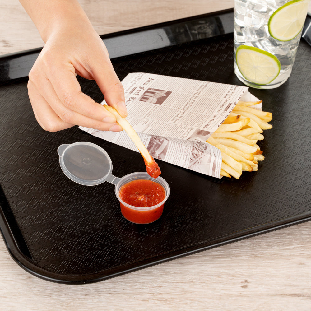 Bag Tek Sepia Newsprint Paper French Fry / Snack Bag - 4 1/4" x 1 1/2" x 6 1/4" - 100 count box