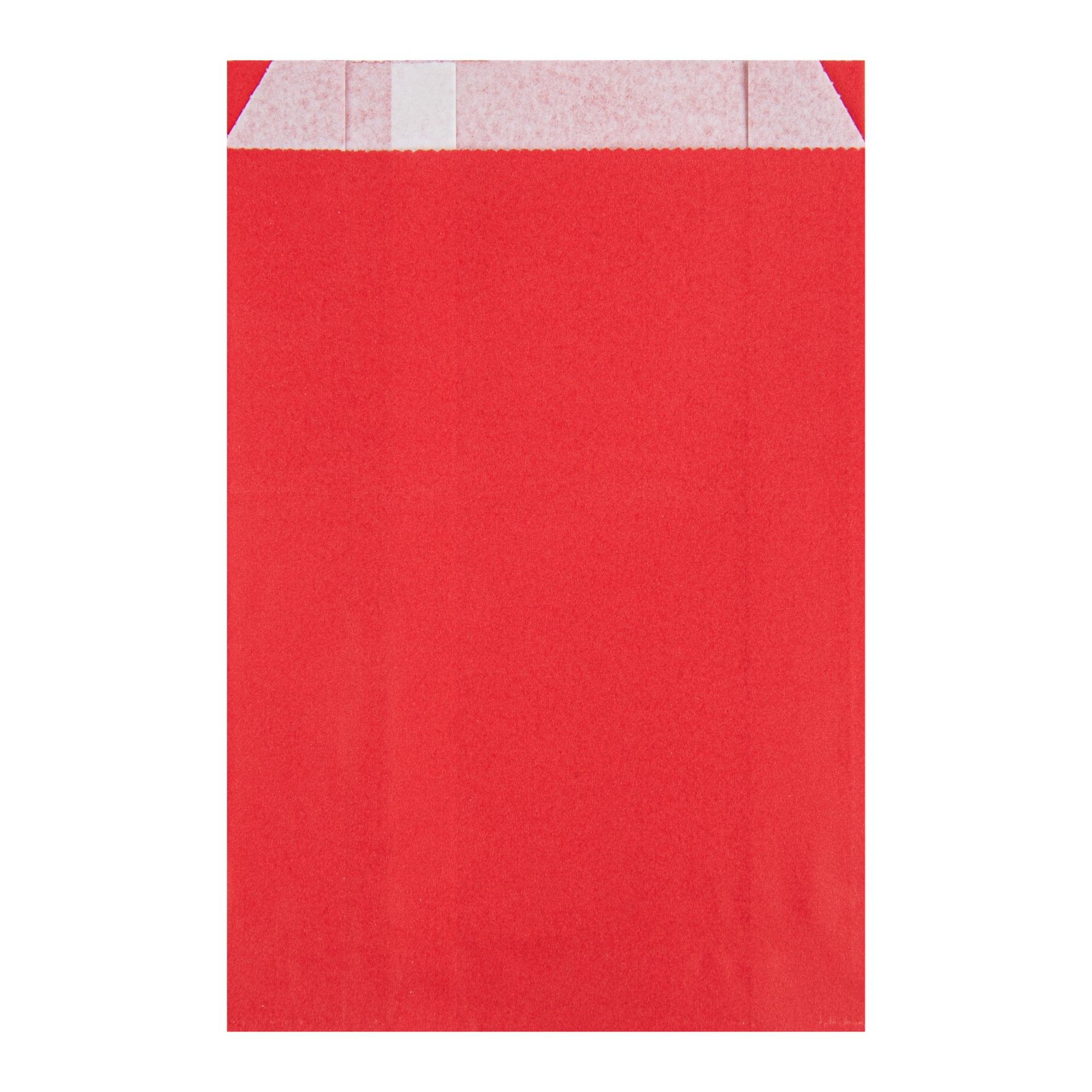 Bag Tek Red Paper French Fry / Snack Bag - 4 1/4" x 1 1/2" x 6 1/4" - 100 count box