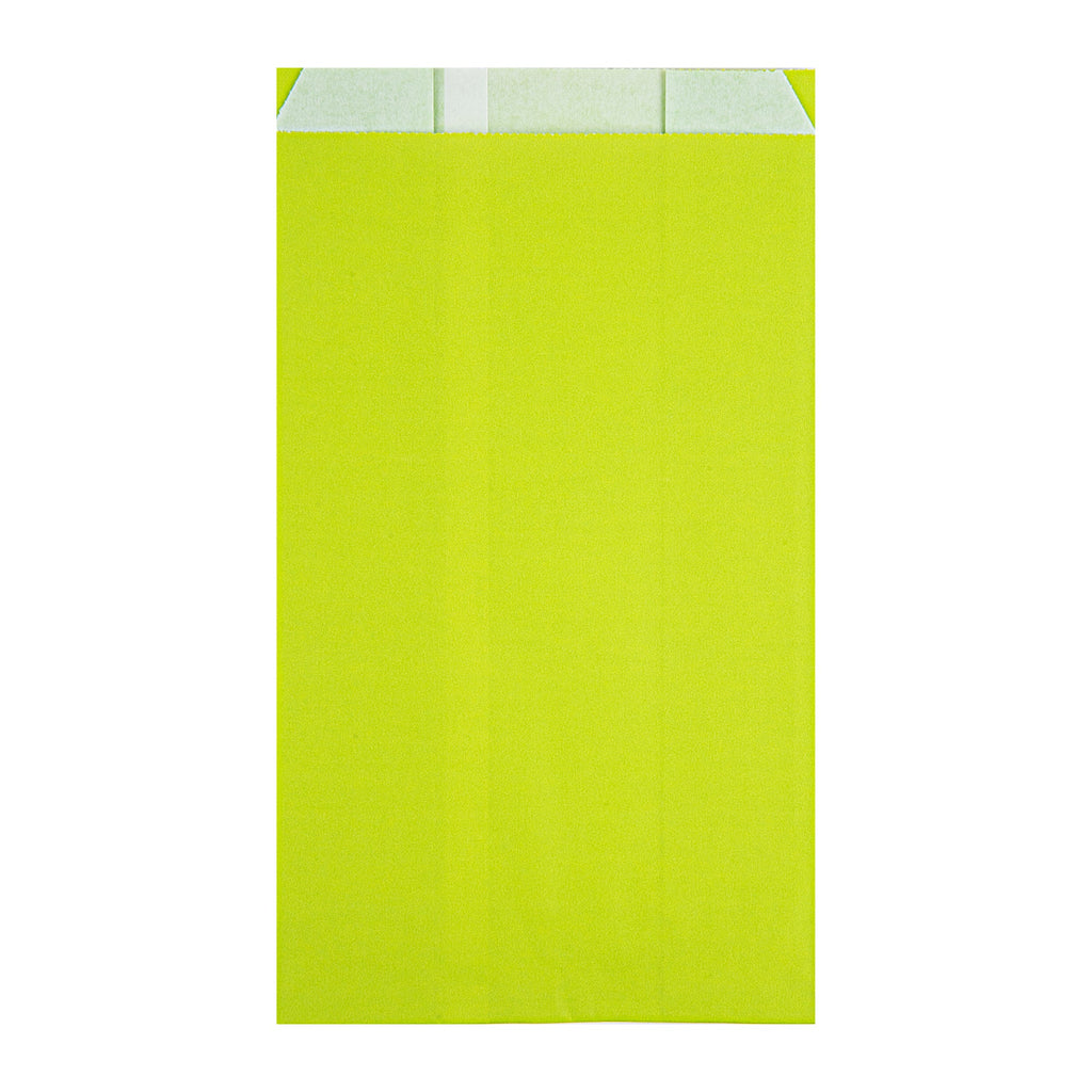 Bag Tek Eco Green Paper French Fry / Snack Bag - 5" x 3" x 8 3/4" - 100 count box