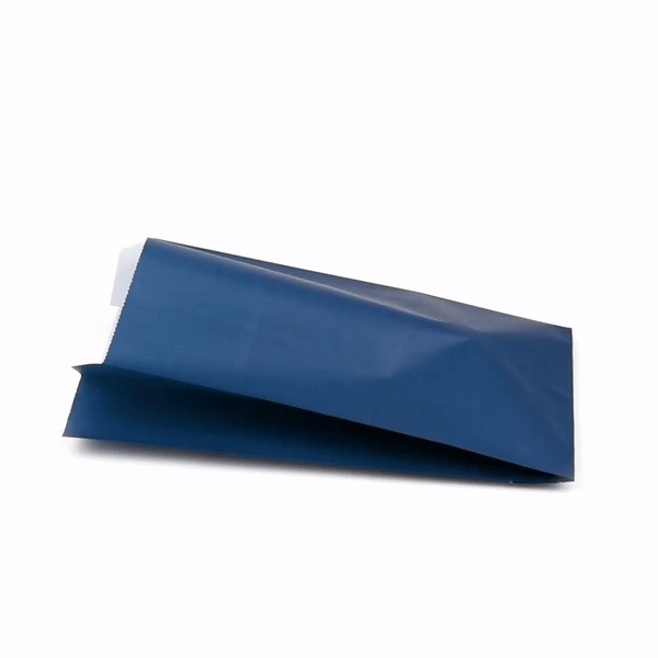 Bag Tek Midnight Blue Paper French Fry / Snack Bag - 5" x 3" x 8 3/4" - 100 count box