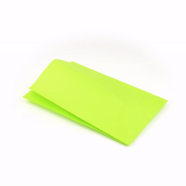 Bag Tek Eco Green Paper French Fry / Snack Bag - 7" x 3" x 11" - 100 count box