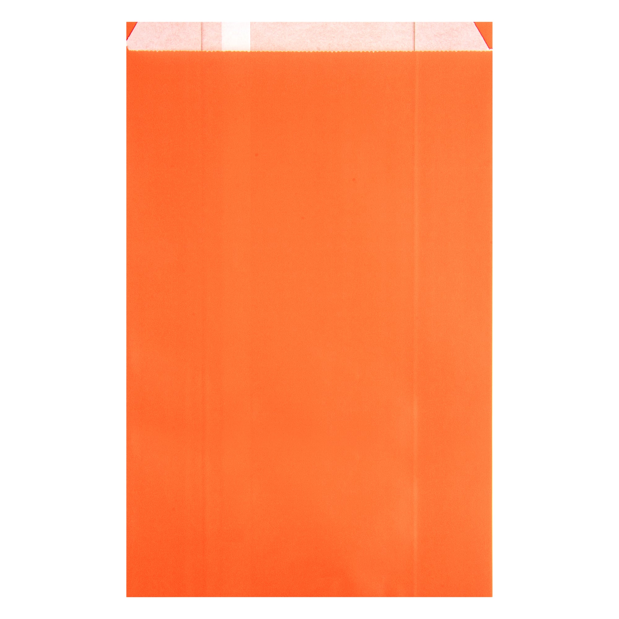 Bag Tek Tangerine Orange Paper French Fry / Snack Bag - 7" x 3" x 11" - 100 count box