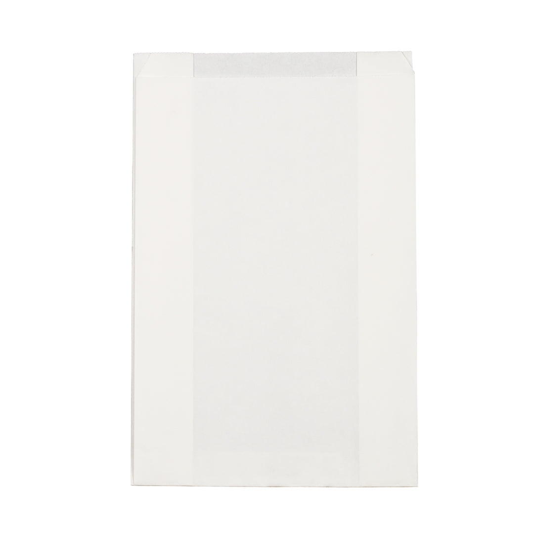 Bag Tek White Paper French Fry / Snack Bag - 7" x 3" x 11" - 100 count box