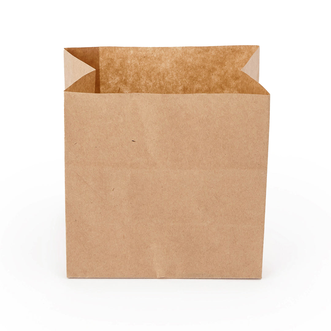 Bag Tek Kraft Paper Small Snack Bag - 4" x 2 1/4" x 3 3/4" - 100 count box