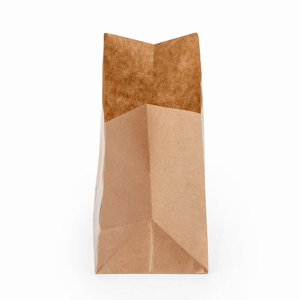 Bag Tek Kraft Paper Small Snack Bag - 4" x 2 1/4" x 3 3/4" - 100 count box
