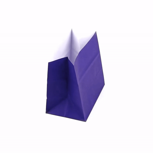Bag Tek Purple Paper Small Snack Bag - 3 3/4" x 2 1/4" x 3 3/4" - 100 count box