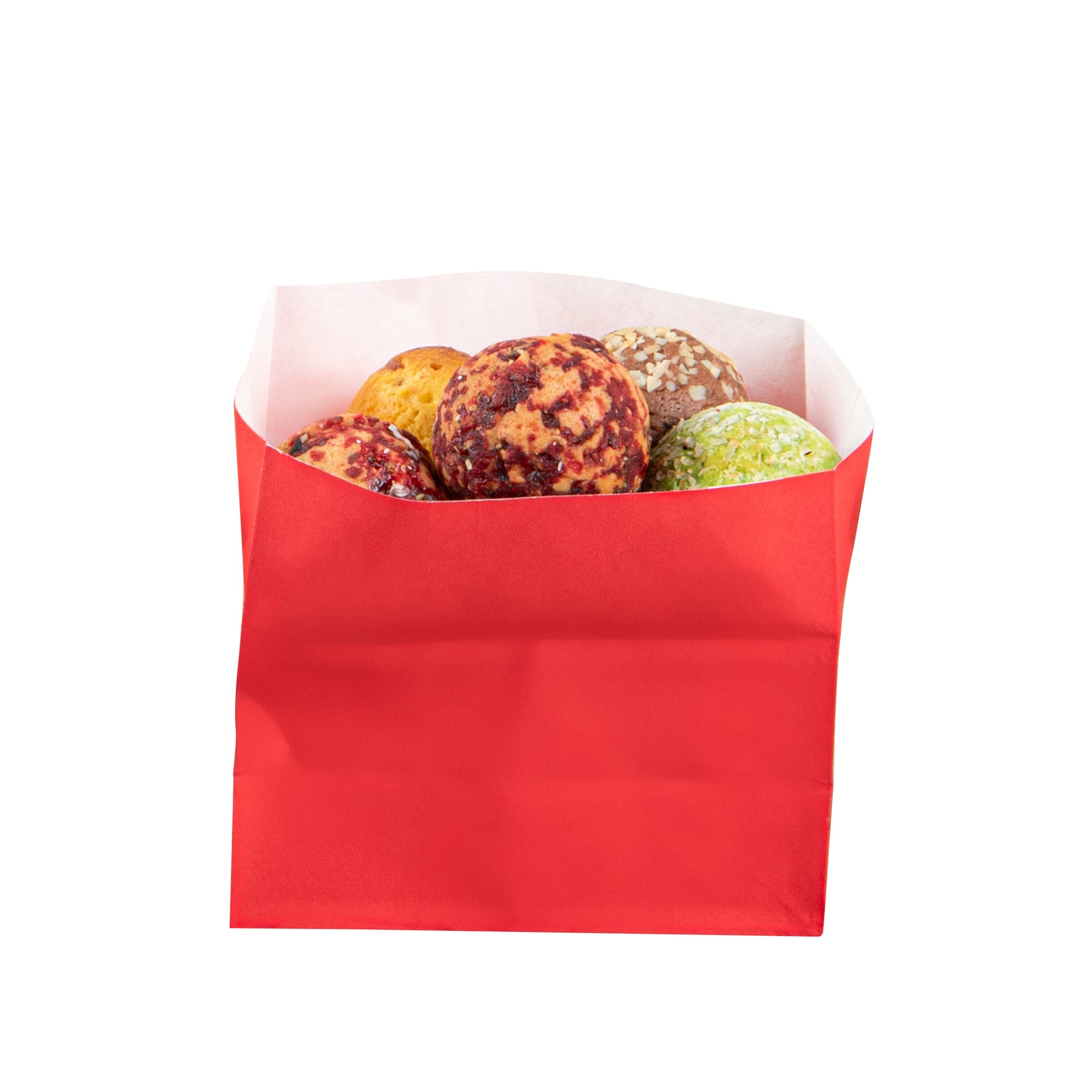 Bag Tek Red Paper Small Snack Bag - 3 3/4" x 2 1/4" x 3 3/4" - 100 count box