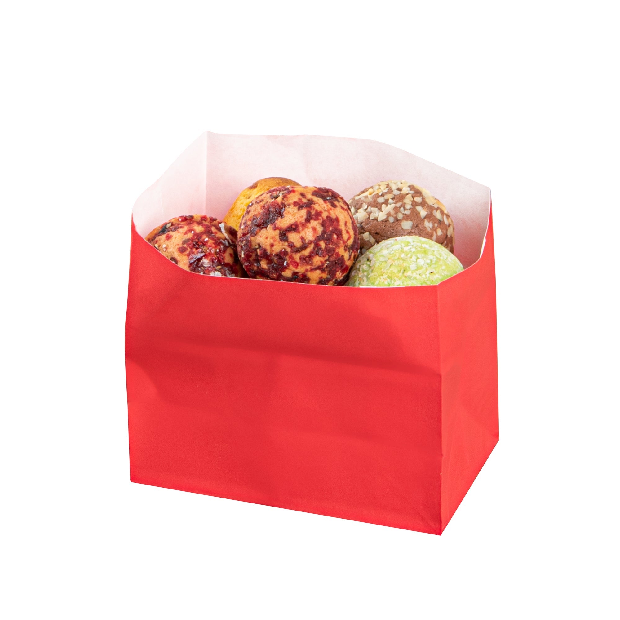 Bag Tek Red Paper Small Snack Bag - 3 3/4" x 2 1/4" x 3 3/4" - 100 count box