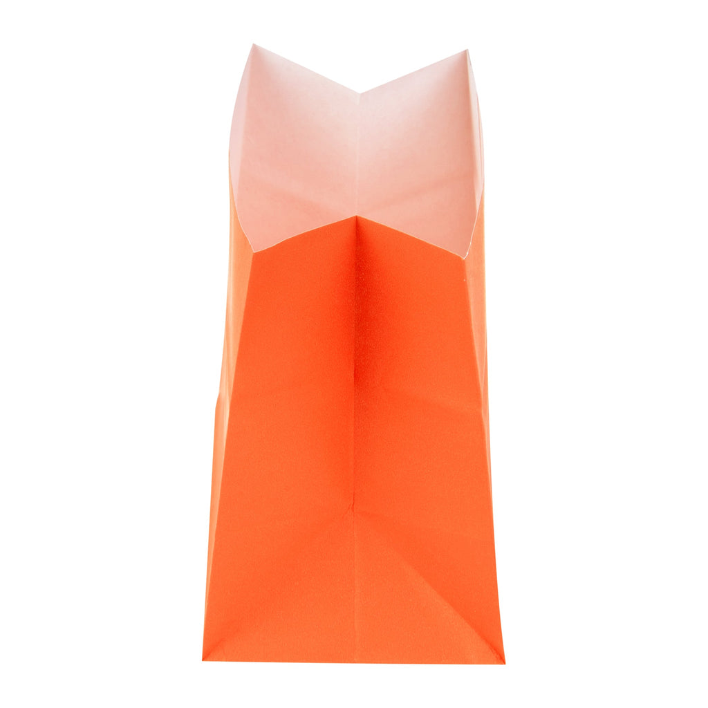 Bag Tek Tangerine Orange Paper Small Snack Bag - 3 3/4" x 2 1/4" x 3 3/4" - 100 count box