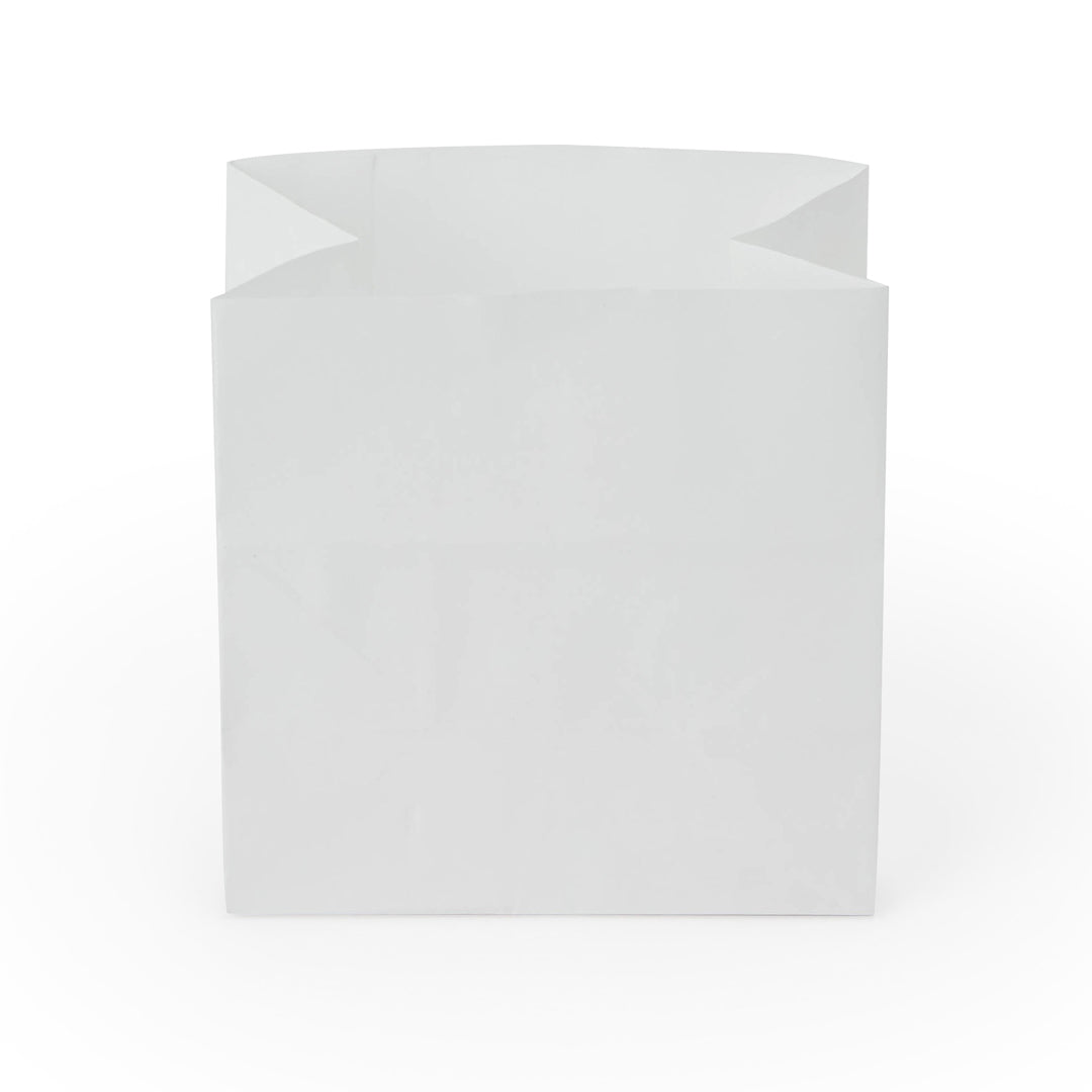Bag Tek White Paper Small Snack Bag - 4" x 2 1/4" x 3 3/4" - 100 count box