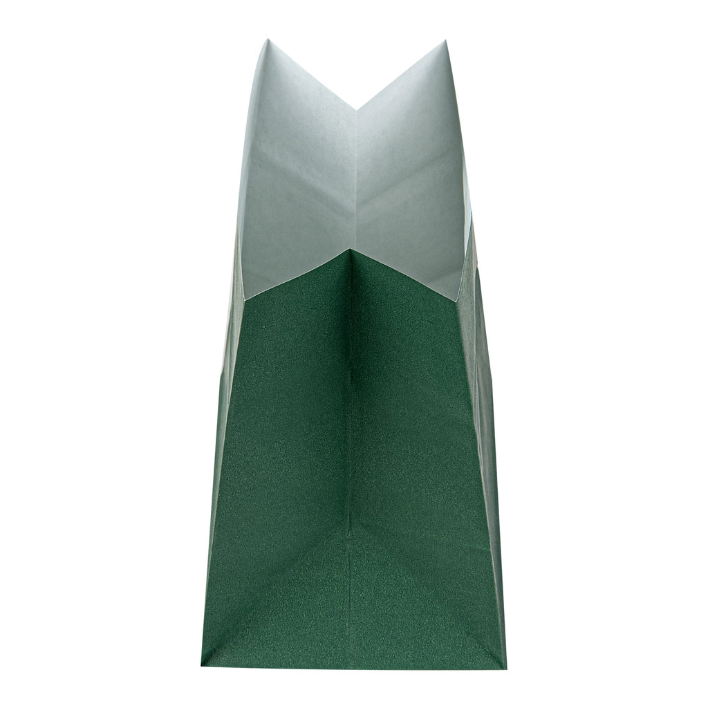 Bag Tek Forest Green Paper Large Snack Bag - 4 1/4" x 2 1/2" x 3 3/4" - 100 count box