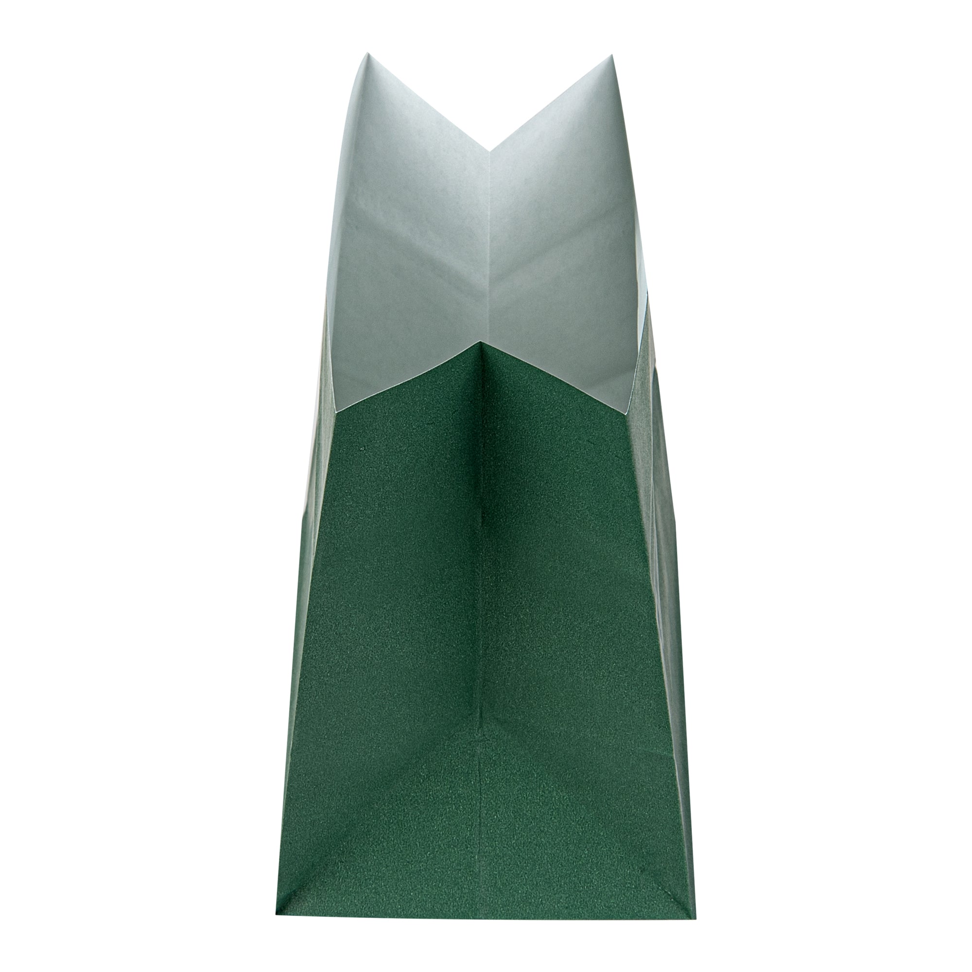 Bag Tek Forest Green Paper Large Snack Bag - 4 1/4" x 2 1/2" x 3 3/4" - 100 count box