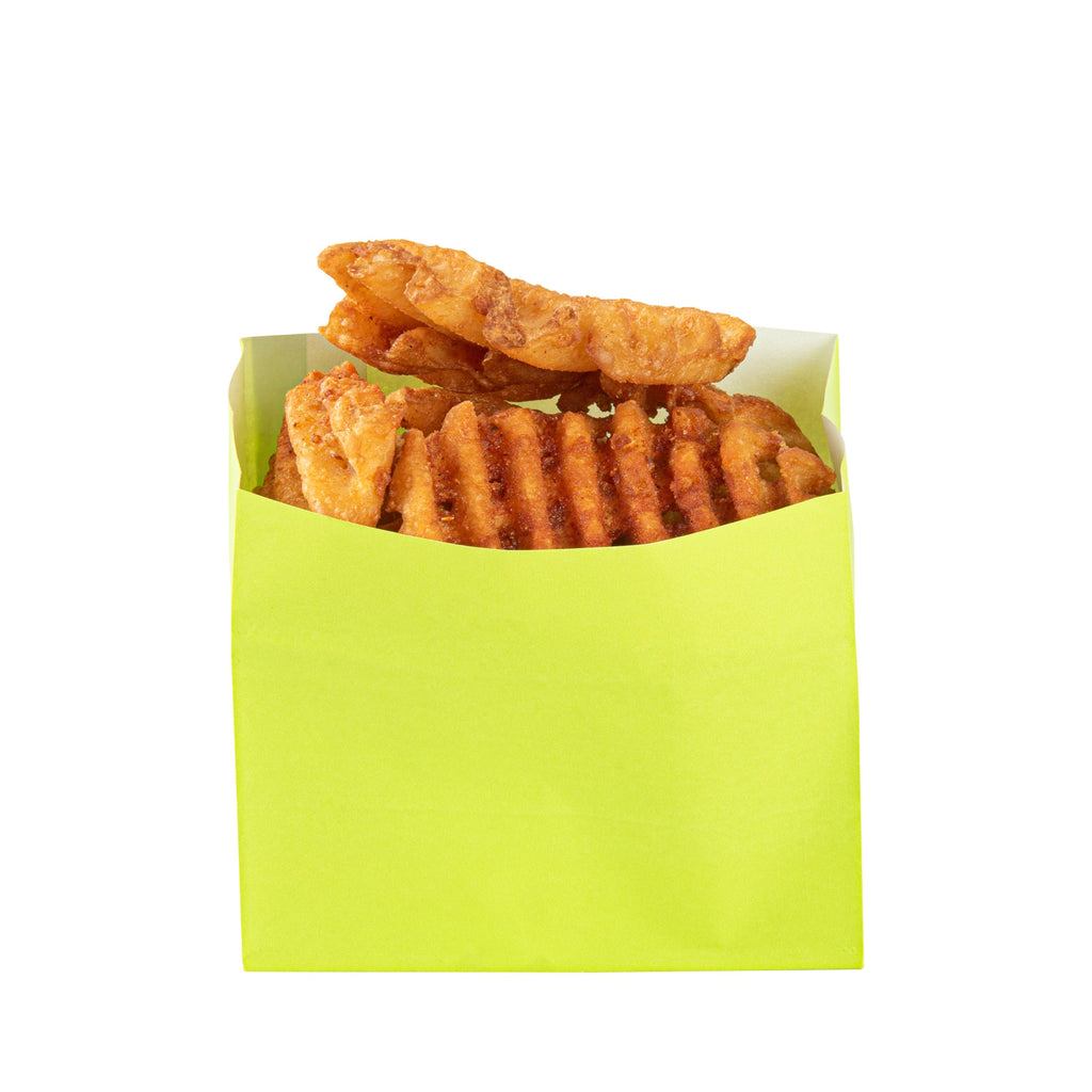 Bag Tek Eco Green Paper Large Snack Bag - 4 1/4" x 2 1/2" x 3 3/4" - 100 count box