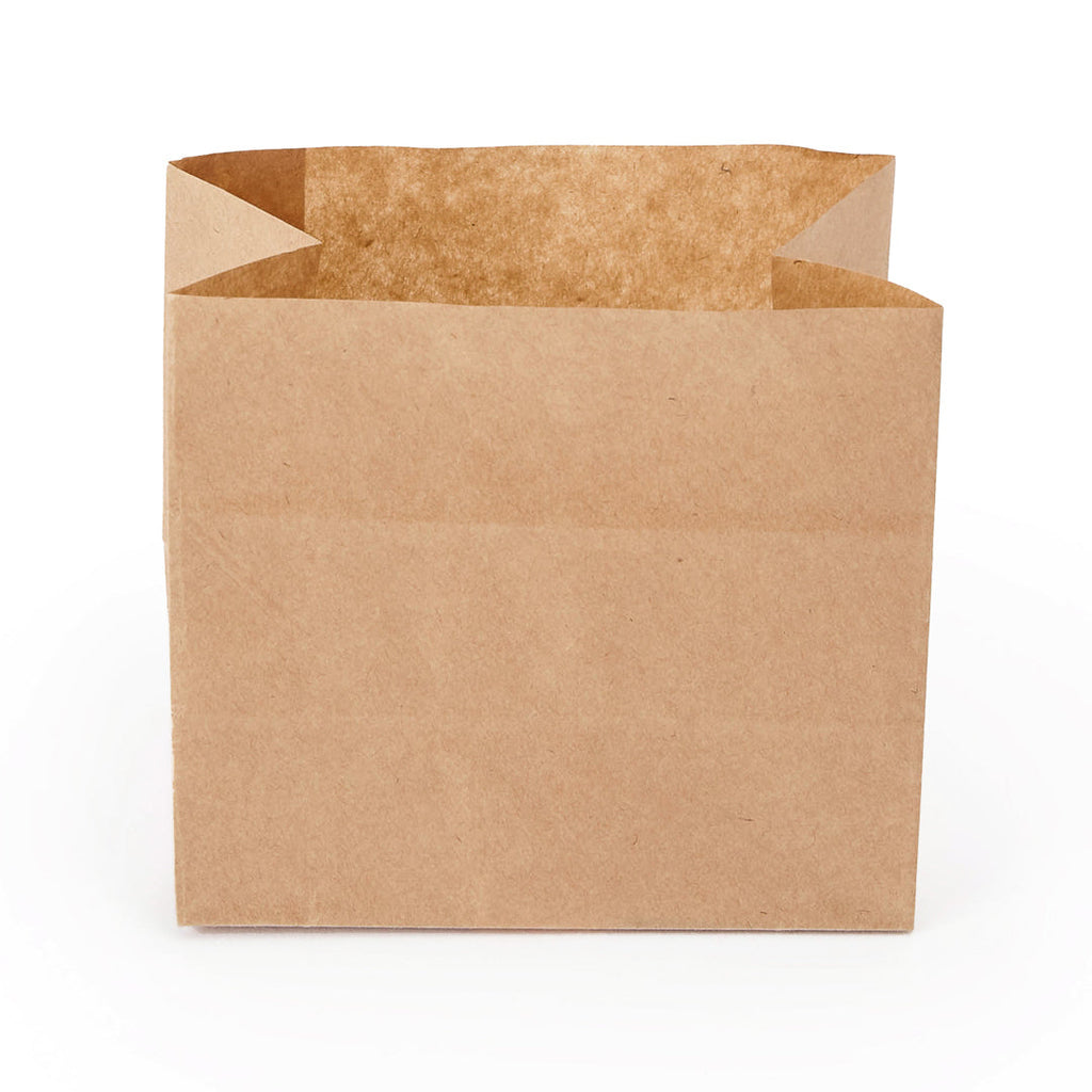 Bag Tek Kraft Paper Large Snack Bag - 4 1/4" x 2 1/2" x 3 3/4" - 100 count box