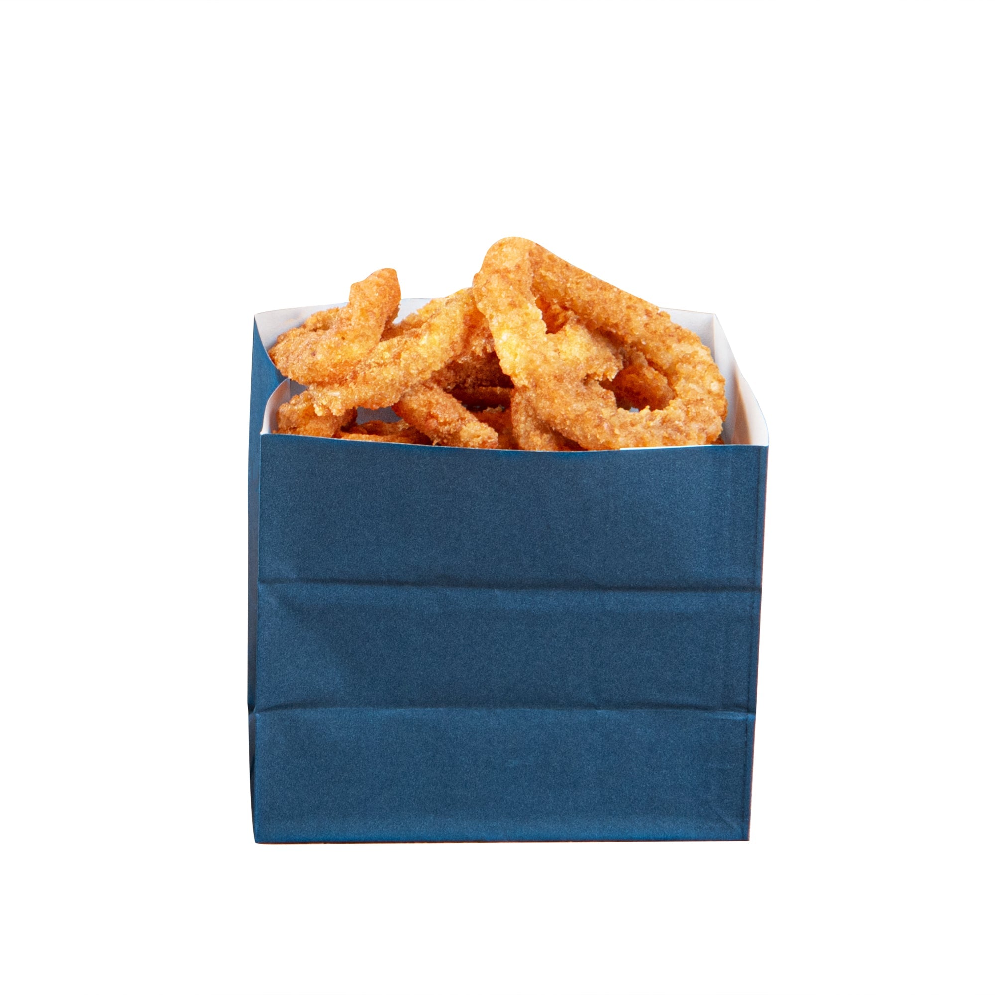 Bag Tek Midnight Blue Paper Large Snack Bag - 4 1/4" x 2 1/2" x 3 3/4" - 100 count box