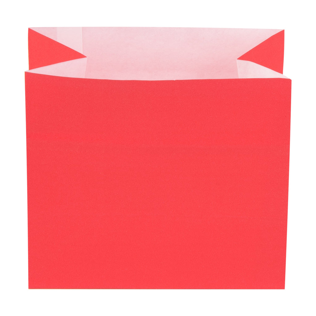 Bag Tek Red Paper Large Snack Bag - 4 1/4" x 2 1/2" x 3 3/4" - 100 count box