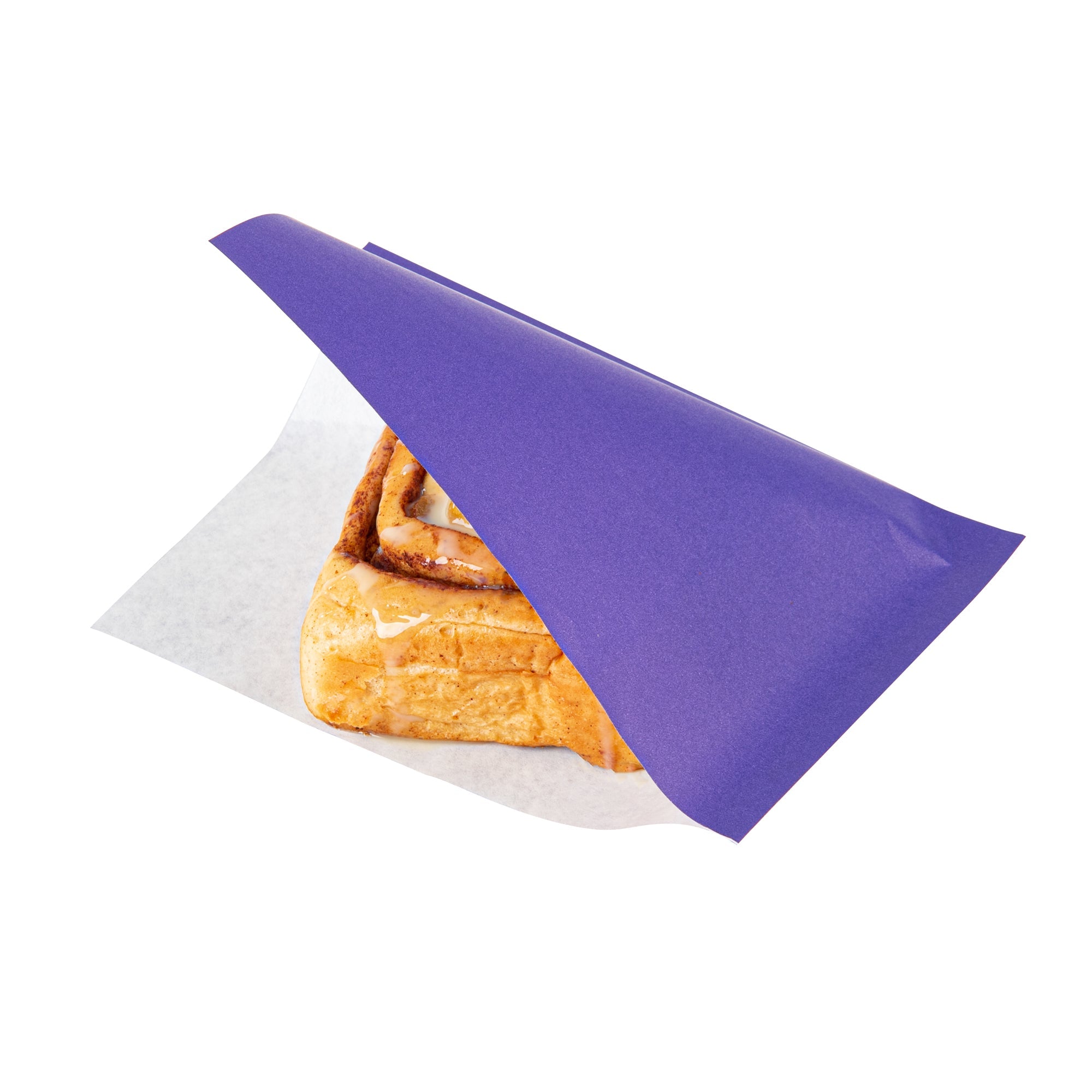 Bag Tek Purple Paper Small Double Open Bag - Greaseproof - 6 1/4" x 4 3/4" - 100 count box