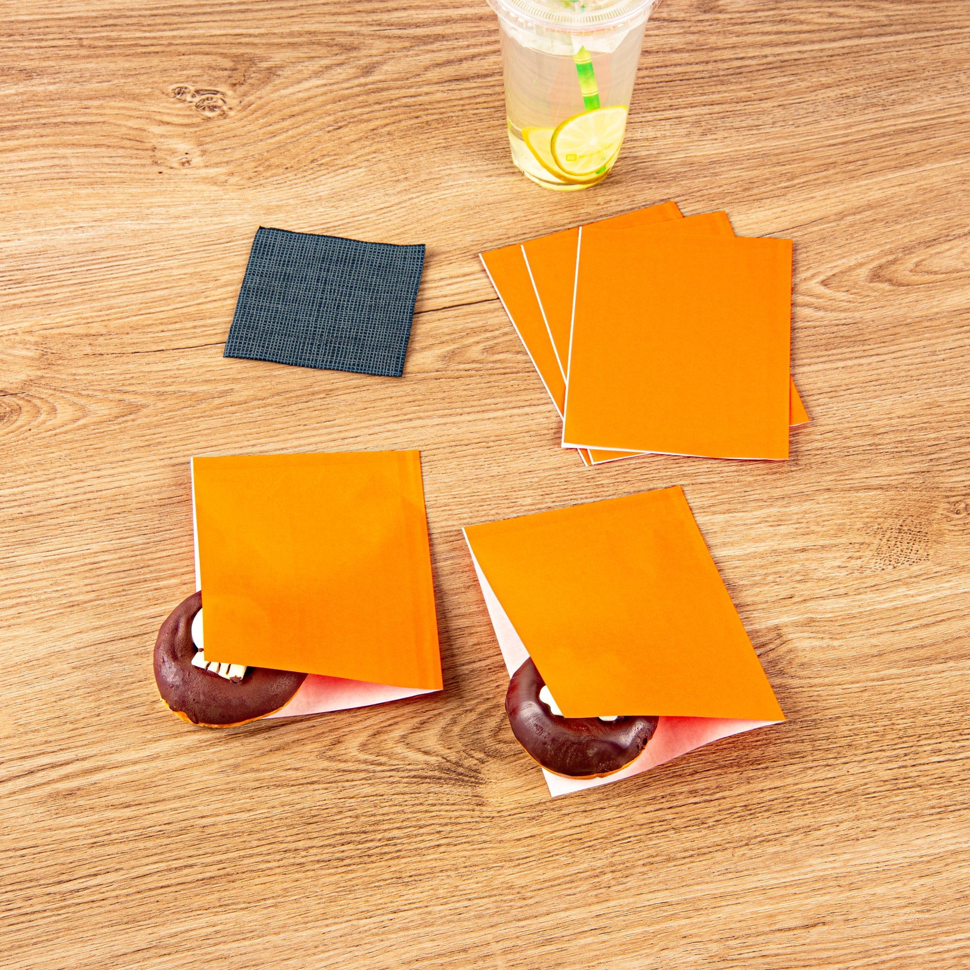 Bag Tek Tangerine Orange Paper Small Double Open Bag - Greaseproof - 6 1/4" x 4 3/4" - 100 count box