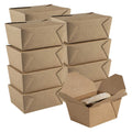 Bio Tek 30 oz Rectangle Kraft Paper Microwavable #1 Bio Box Take Out Container - 5" x 4" x 2 1/2" - 50 count box