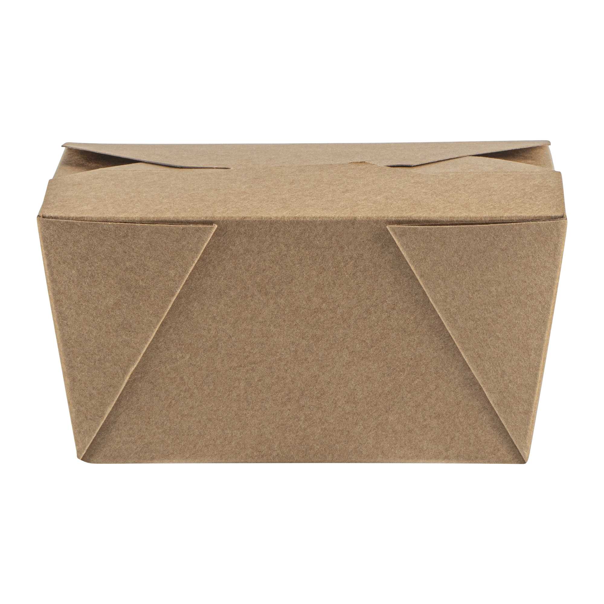 Bio Tek 30 oz Rectangle Kraft Paper Microwavable #1 Bio Box Take Out Container - 5" x 4" x 2 1/2" - 50 count box