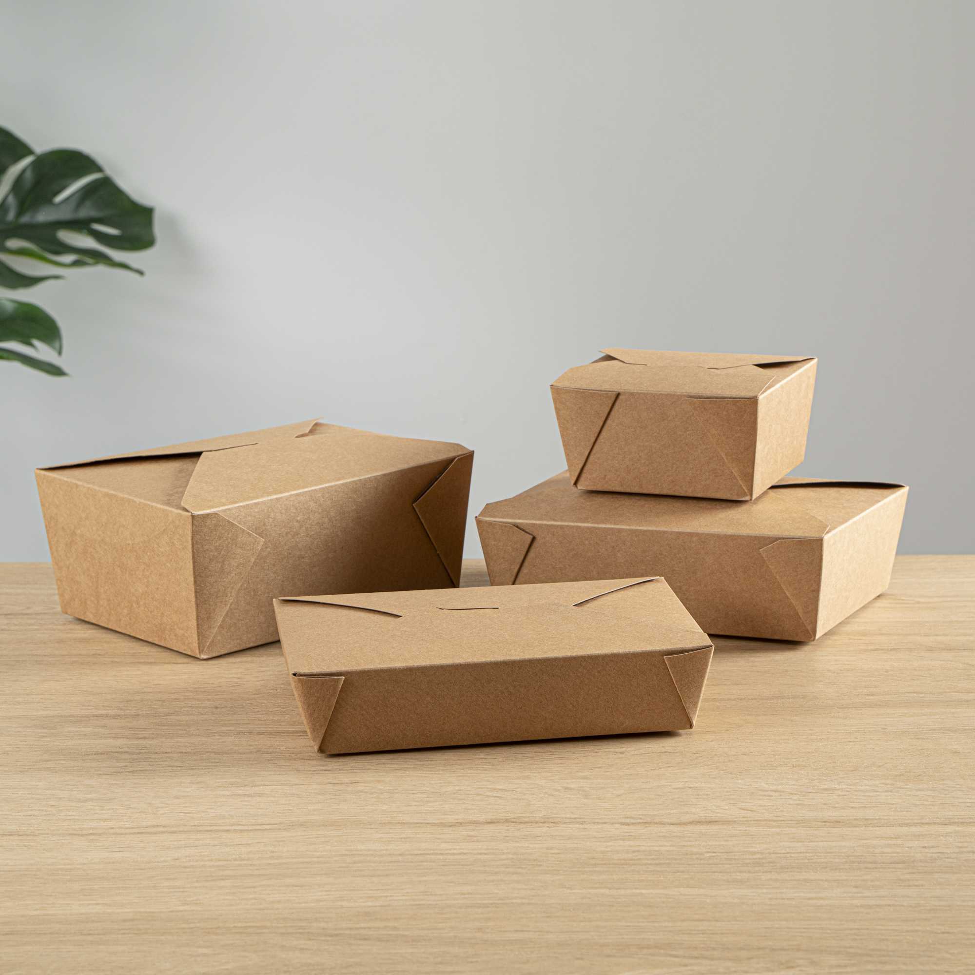 Bio Tek 49 oz Rectangle Kraft Paper Microwavable #2 Bio Box Take Out Container - 8 1/2" x 6 1/4" x 2" - 200 count box