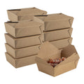 Bio Tek 71 oz Rectangle Kraft Paper Microwavable #3 Bio Box Take Out Container - 8 1/2" x 6 1/4" x 2 1/2" - 200 count box