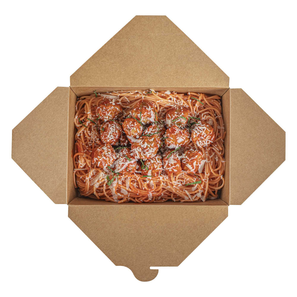 Bio Tek 71 oz Rectangle Kraft Paper Microwavable #3 Bio Box Take Out Container - 8 1/2" x 6 1/4" x 2 1/2" - 200 count box