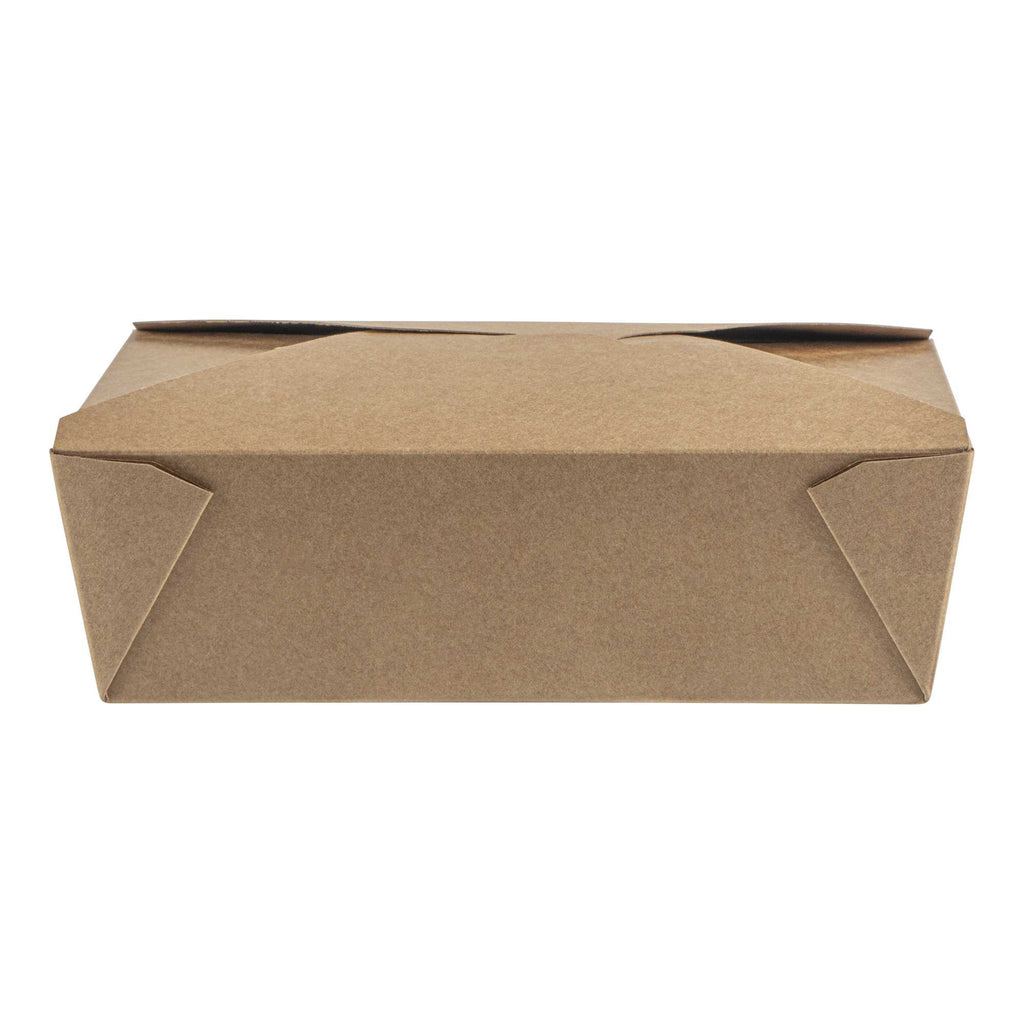 Bio Tek 71 oz Rectangle Kraft Paper Microwavable #3 Bio Box Take Out Container - 8 1/2" x 6 1/4" x 2 1/2" - 200 count box