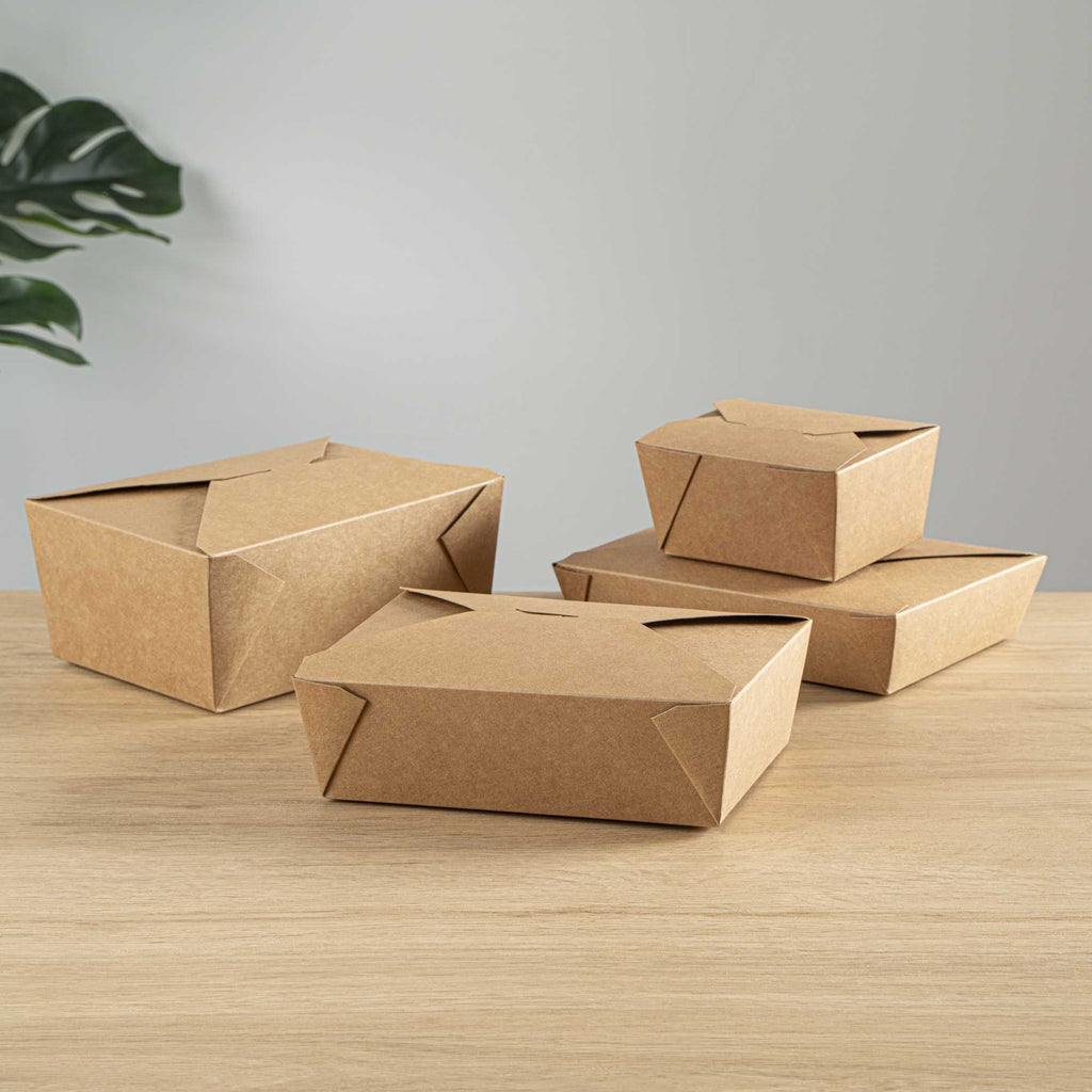 Bio Tek 71 oz Rectangle Kraft Paper Microwavable #3 Bio Box Take Out Container - 8 1/2" x 6 1/4" x 2 1/2" - 200 count box