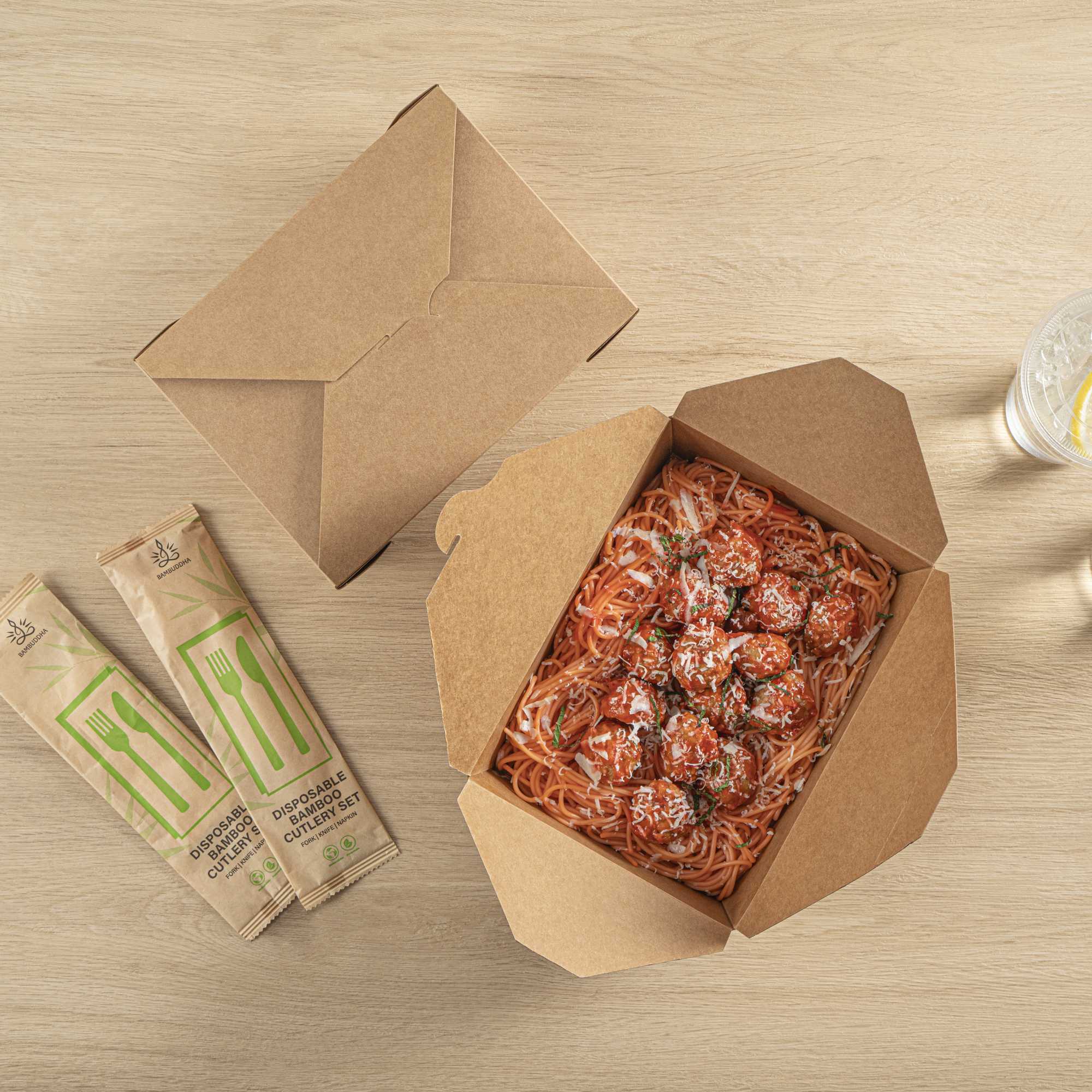 Bio Tek 71 oz Rectangle Kraft Paper Microwavable #3 Bio Box Take Out Container - 8 1/2" x 6 1/4" x 2 1/2" - 200 count box