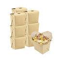 Bio Tek 8 oz Square Kraft Paper Microwavable Noodle Take Out Container - 2 3/4" x 2 1/4" x 2 1/2" - 200 count box
