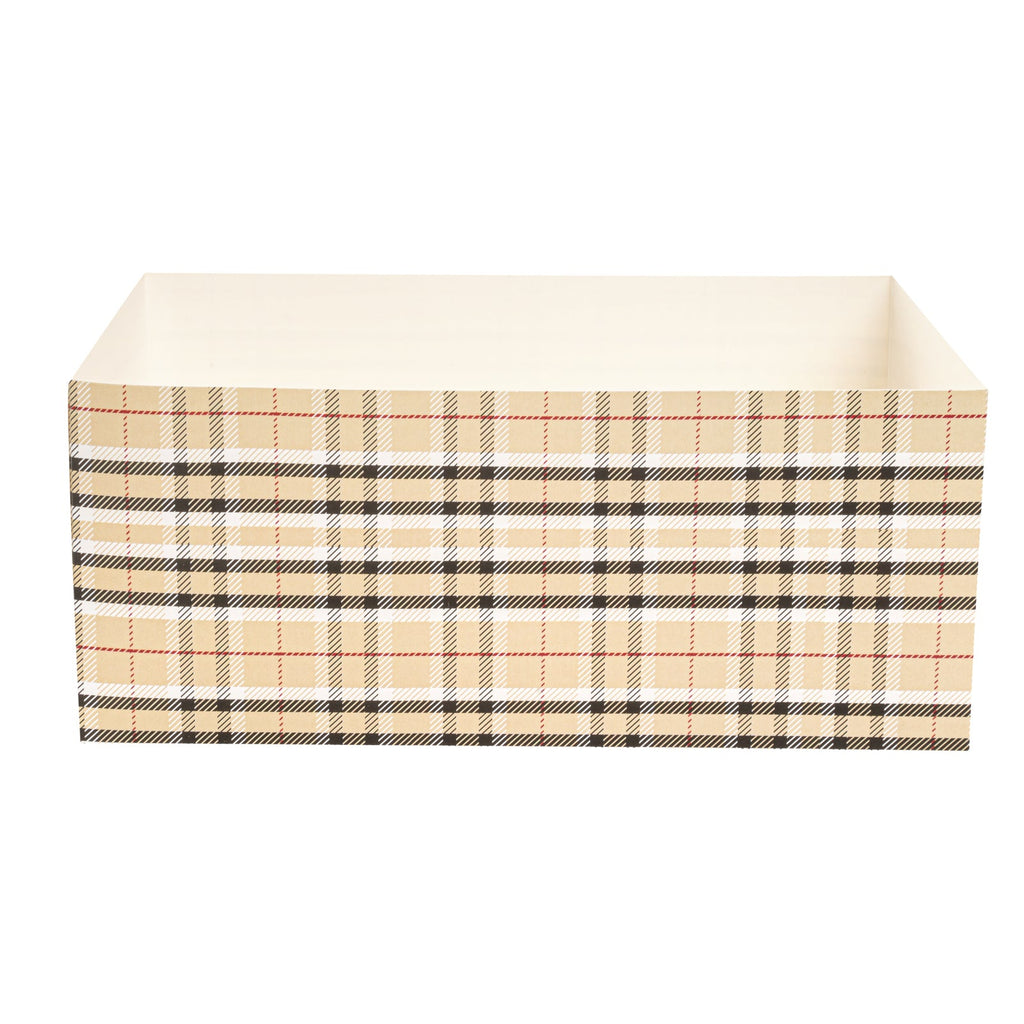 Bio Tek Rectangle Plaid Paper Sandwich / Burger Open Tray - 8 1/2" x 6" x 3 1/2" - 100 count box