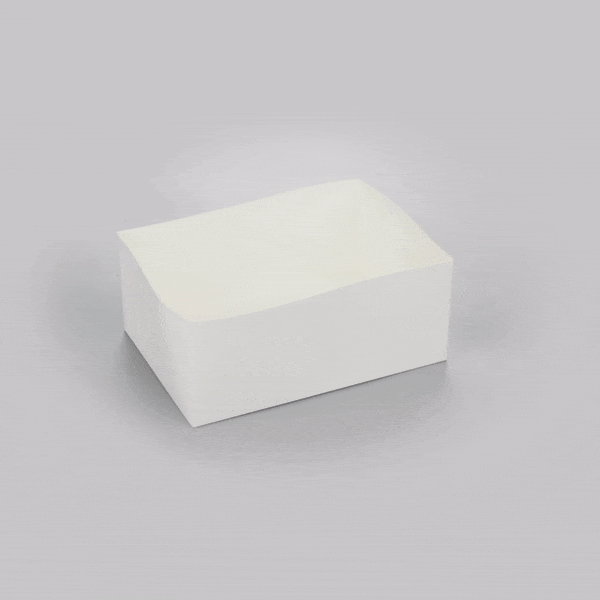 Bio Tek Rectangle White Paper Sandwich / Burger Open Tray - 8 1/2" x 6" x 3 1/2" - 100 count box