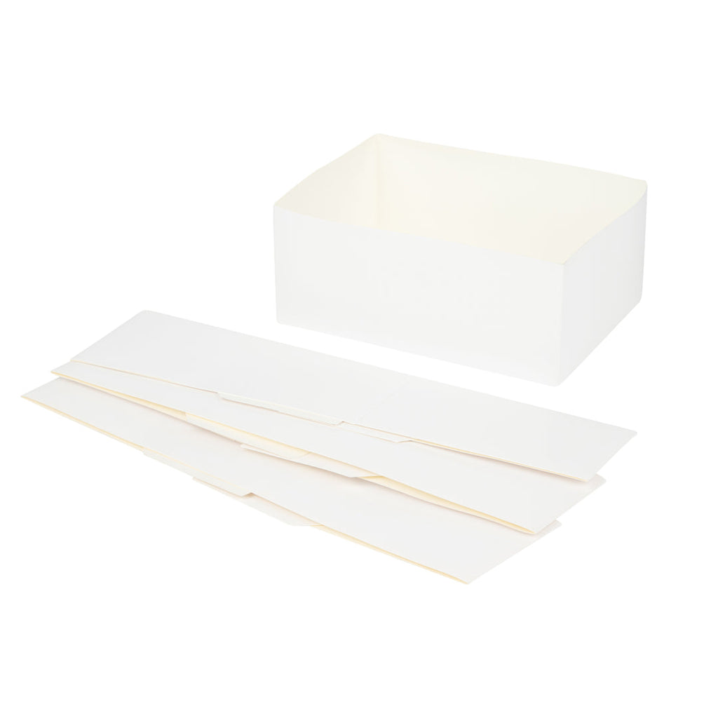 Bio Tek Rectangle White Paper Sandwich / Burger Open Tray - 8 1/2" x 6" x 3 1/2" - 100 count box