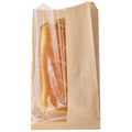 Bag Tek Kraft Paper Large Bread Bag - Side Window - 6" x 2 3/4" x 11 1/2" - 100 count box
