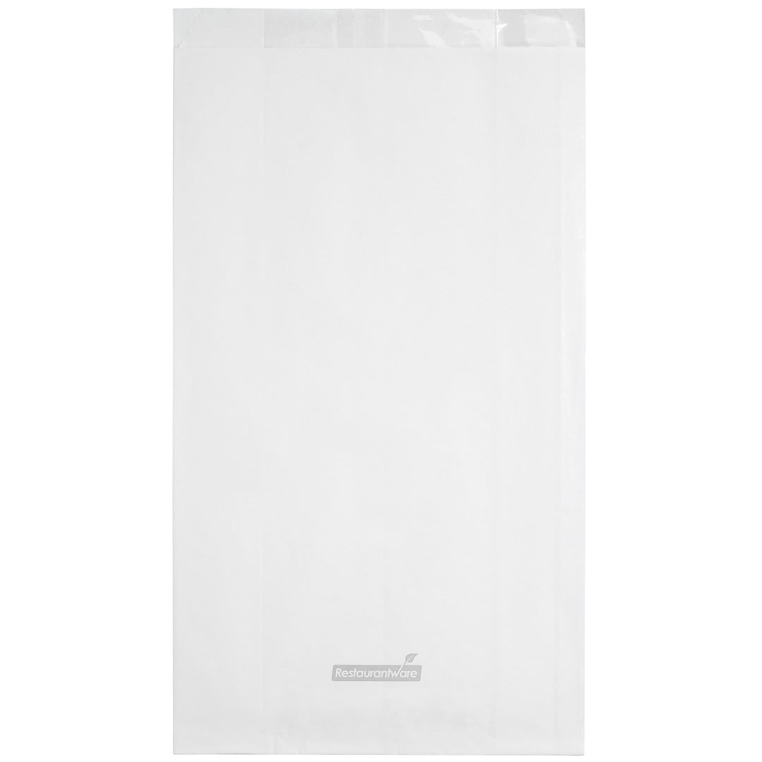 Bag Tek White Paper Large Bread Bag - Side Window - 6" x 2 3/4" x 11 1/2" - 100 count box
