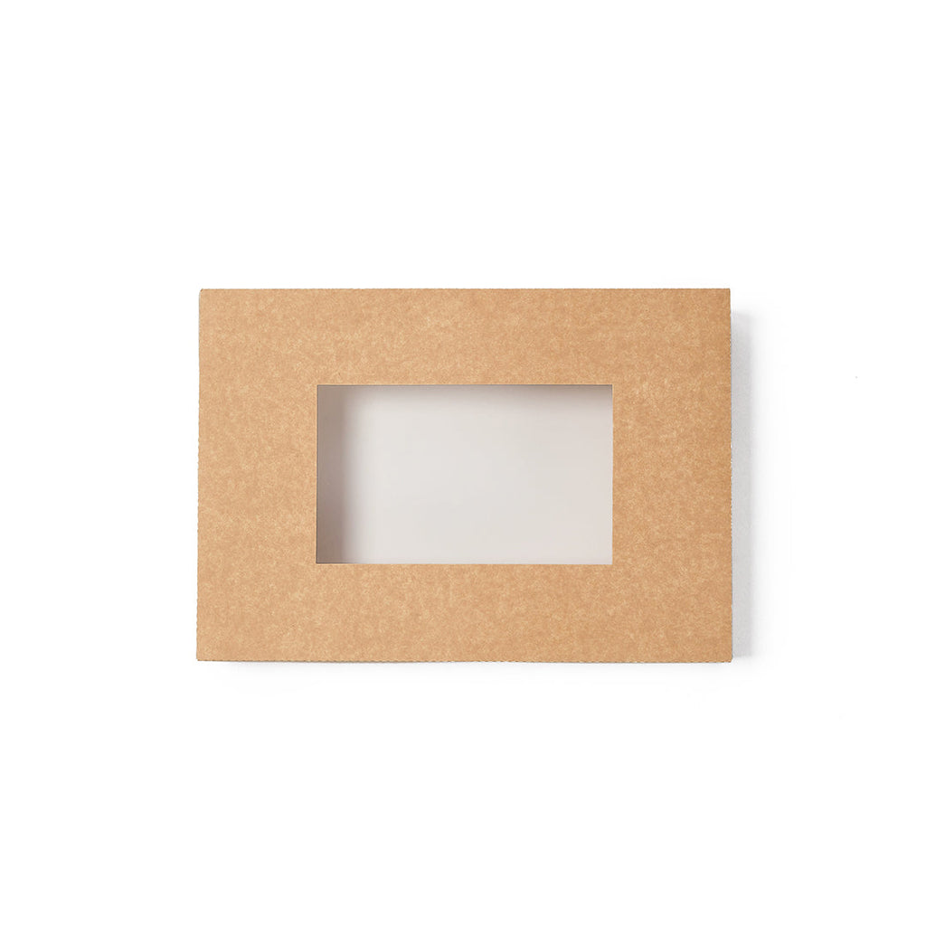 Slide Tek Rectangle Kraft Paper Catering Tray - with Window - 17 3/4" x 12 1/4" x 3 1/4" - 10 count box