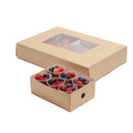 Slide Tek Rectangle Kraft Paper Small Insert - Fits Catering Tray - 8 3/4" x 6" x 3 1/4" - 10 count box