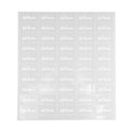Label Tek Plastic Fat Burner Label - Clear with White Font, Water-Resistant - 2" x 1" - 100 count box