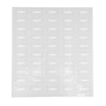 Label Tek Plastic Sangria Label - Clear with White Font, Water-Resistant - 2" x 1" - 100 count box